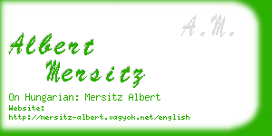 albert mersitz business card